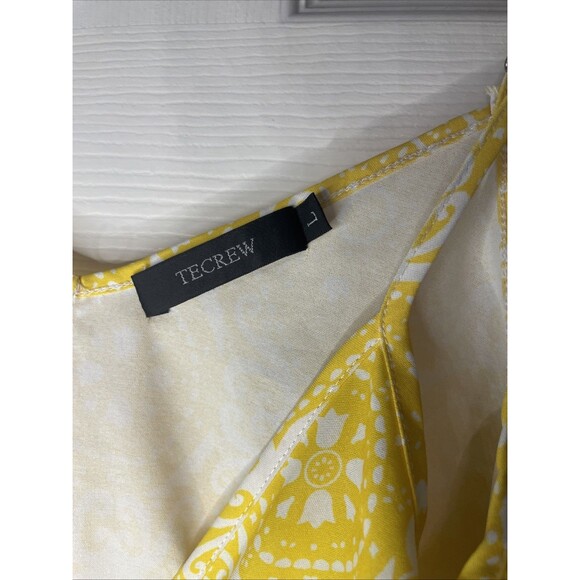 TECREW Yellow Tile Print Cami Top | Size L Summer Boho Festival Tank - Picture 3 of 6